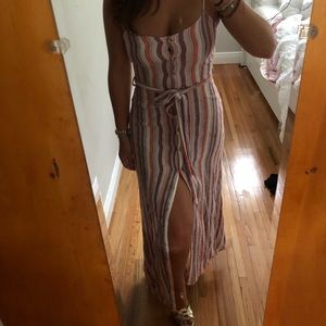 Anthropologie striped maxi dress